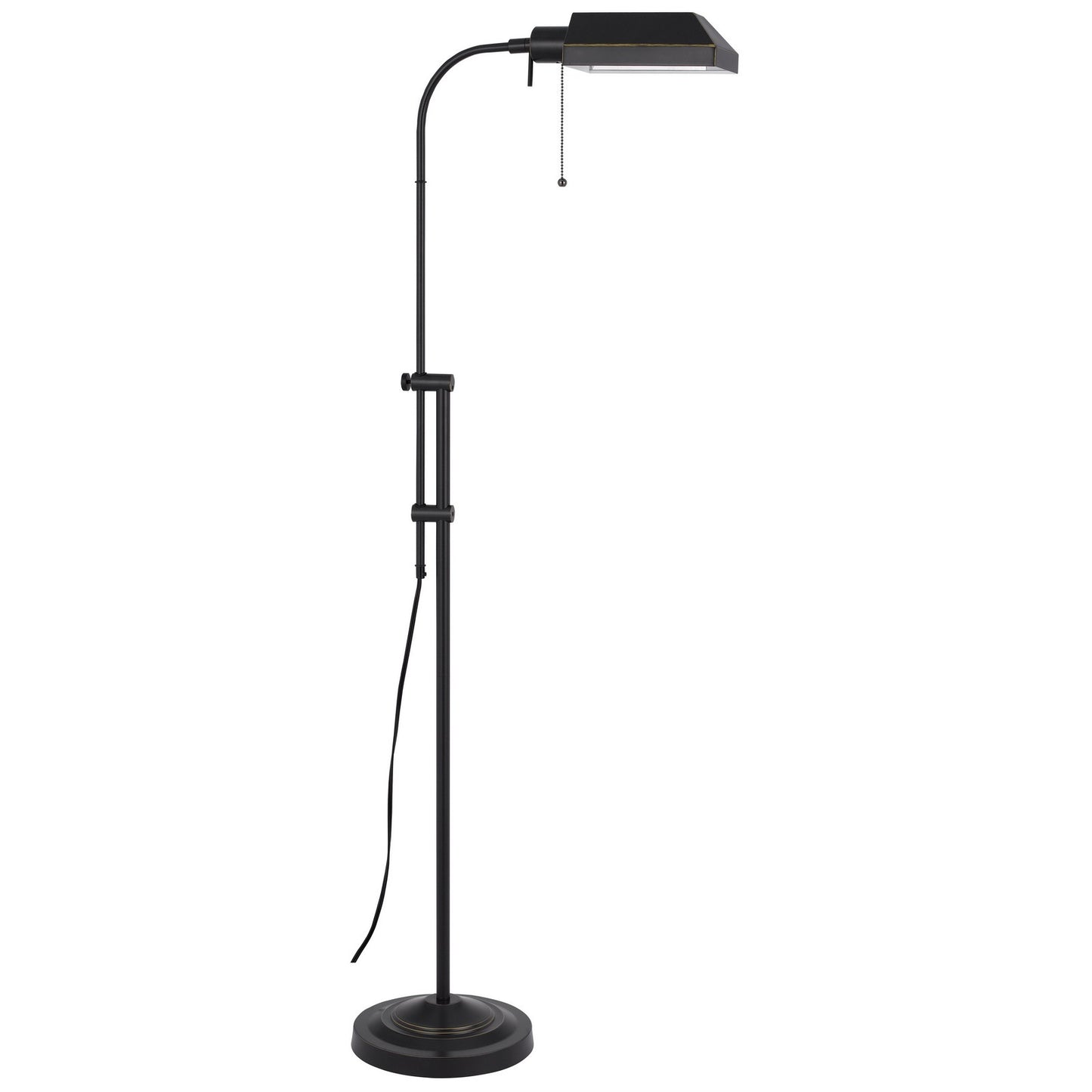 Pharmacy Floor Lamp, Dark Bronze, Adjustable Height