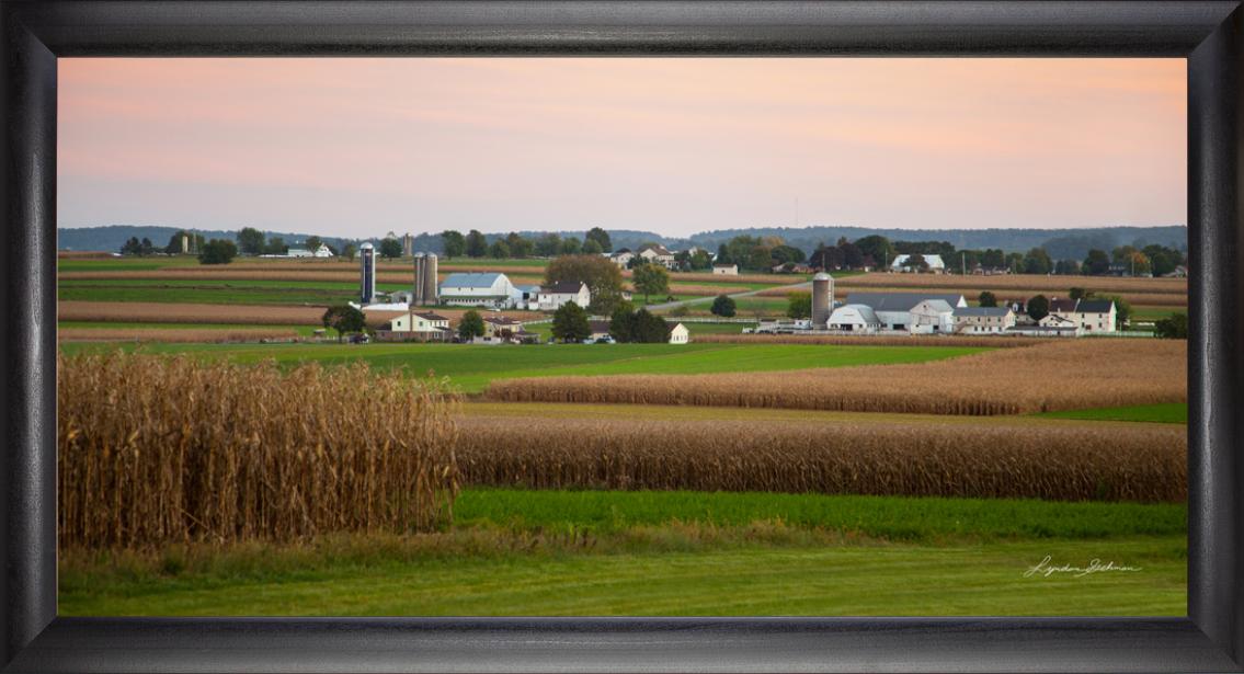 Farming Valley - 18x36 - Simple Black Frame