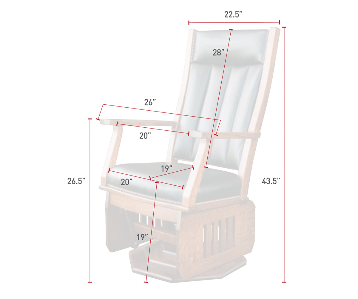 Mission Swivel Glider with Slat Sides