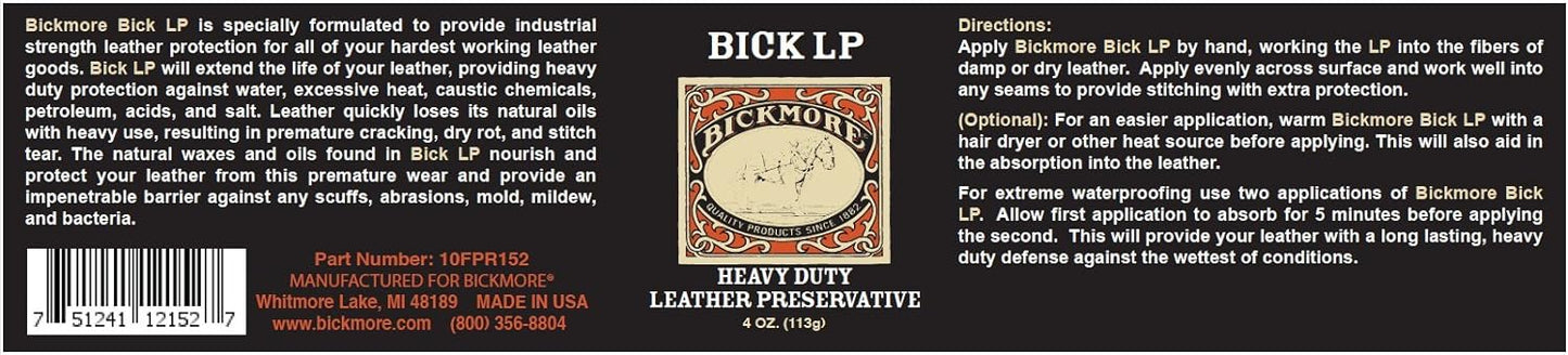 Bickmore 4 Ounce Bick LP Leather Preservative