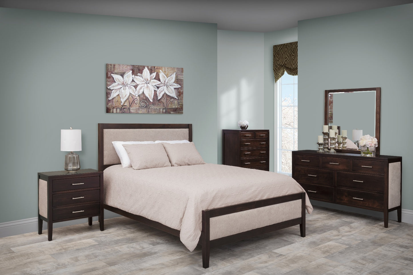 Albany Square Upholstered Bed