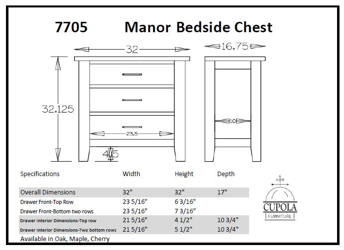 Manor Bedside Chest
