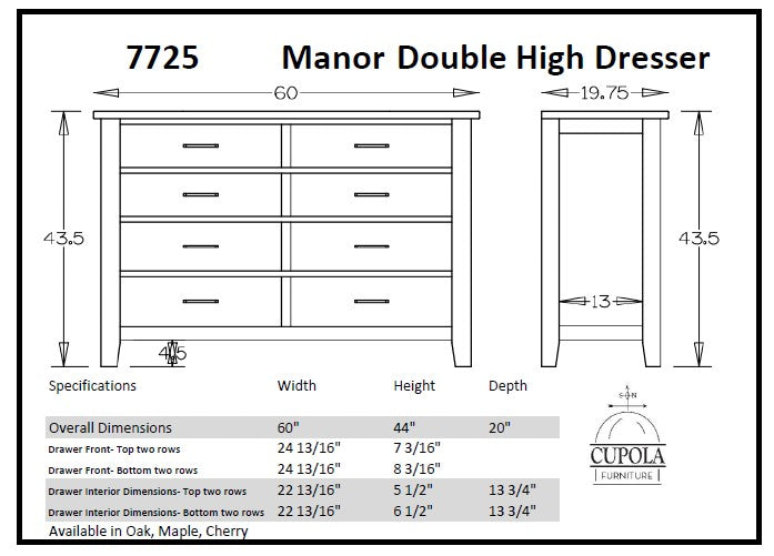 Manor High Double Dresser