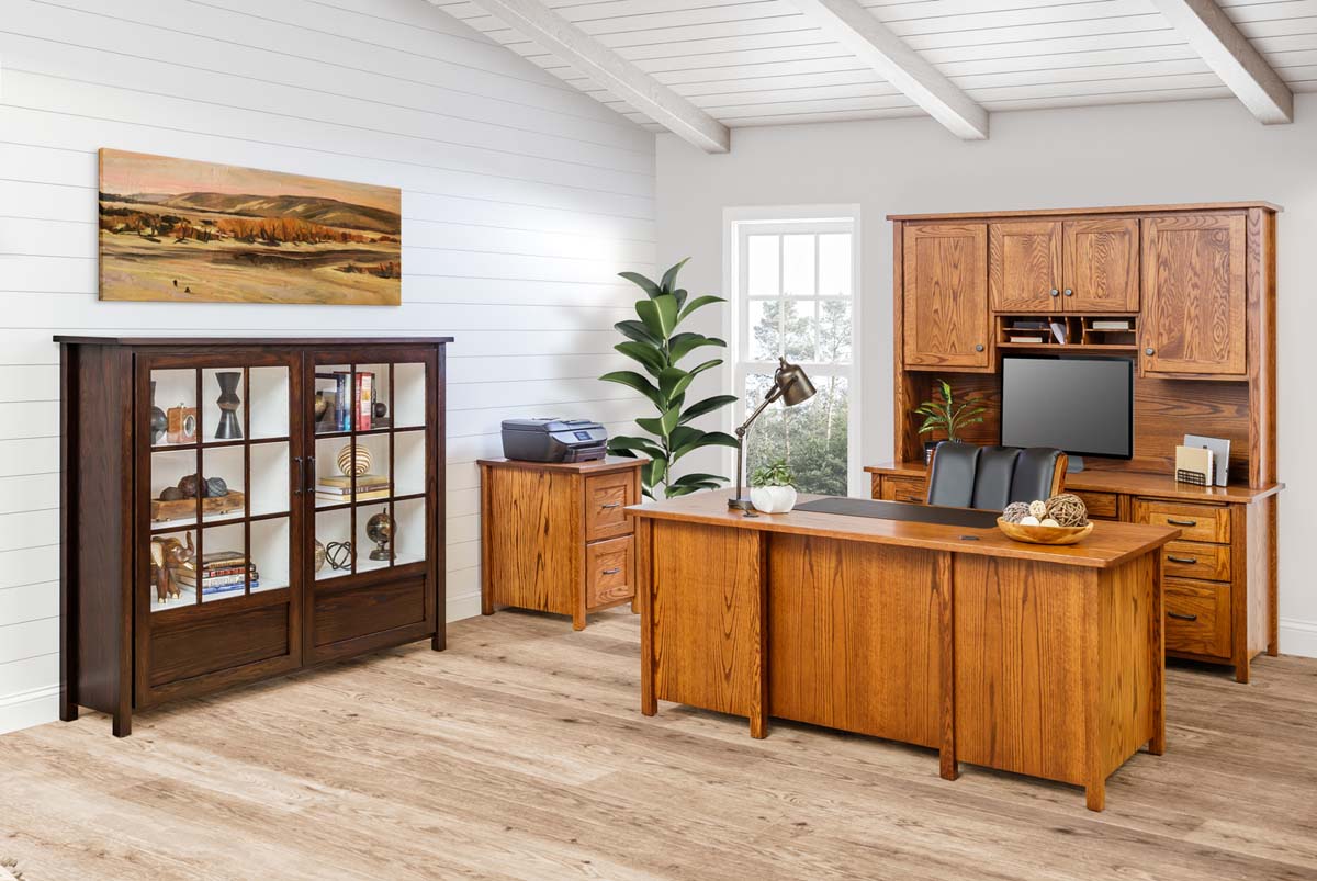 Shelton Glass Door Bookcase