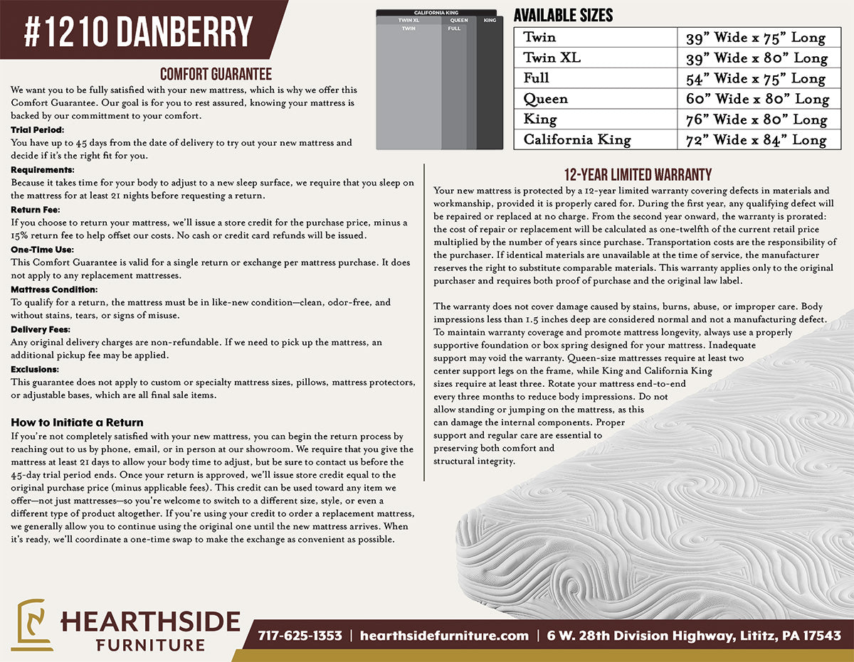 Danberry Memory Foam Mattress
