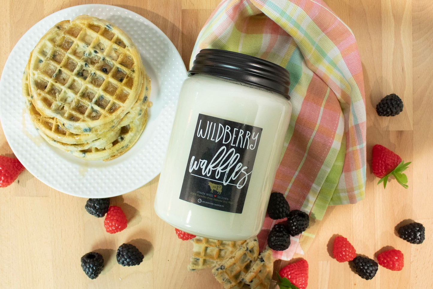 Wildberry Waffles 26 Ounce Farmhouse Apothecary Jar Candle