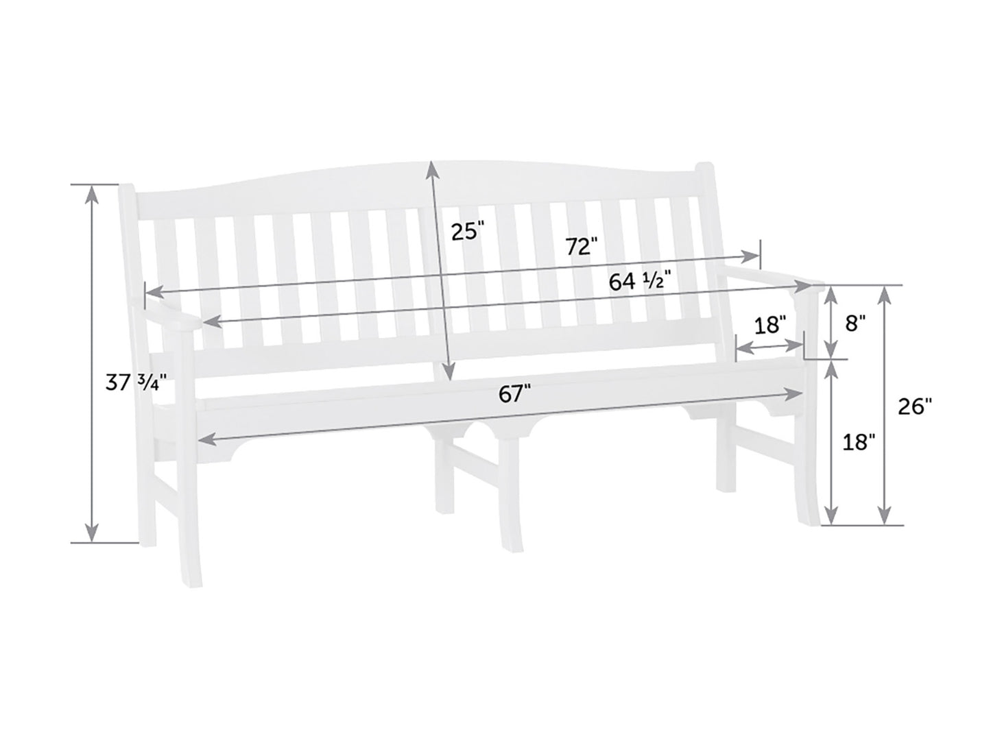 Avonlea Garden 6' Poly Bench