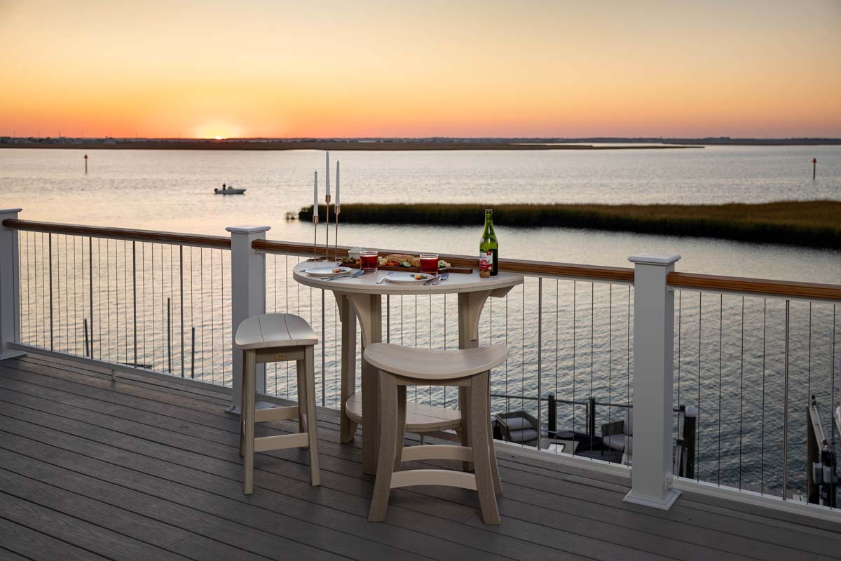Great Bay Half-Round Poly Counter Table