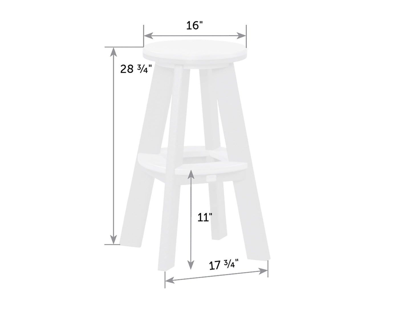 Great Bay Poly Bar Stool