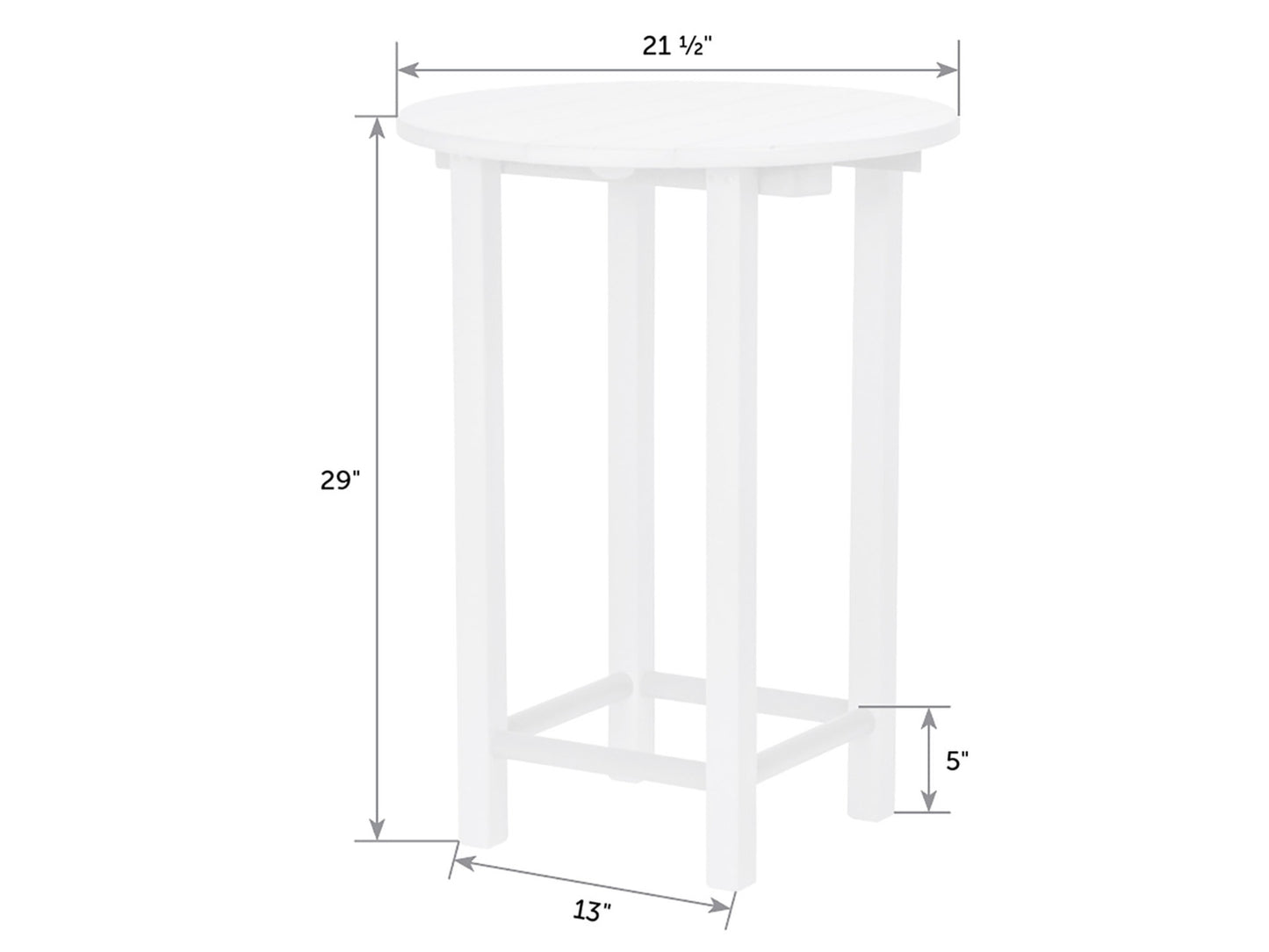 SeaAira Poly Side Counter Table