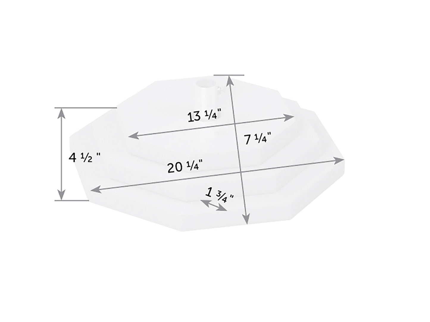 Small Poly Umbrella Base