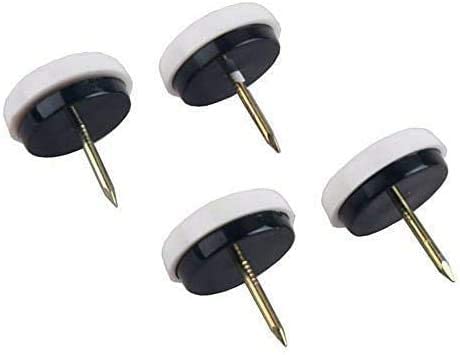 Nail-On Nylon Chair Leg Glides for Carpet & Rugs, 7/8"