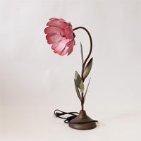 Pink Flower Metal Table Lamp