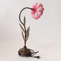 Pink Flower Metal Table Lamp