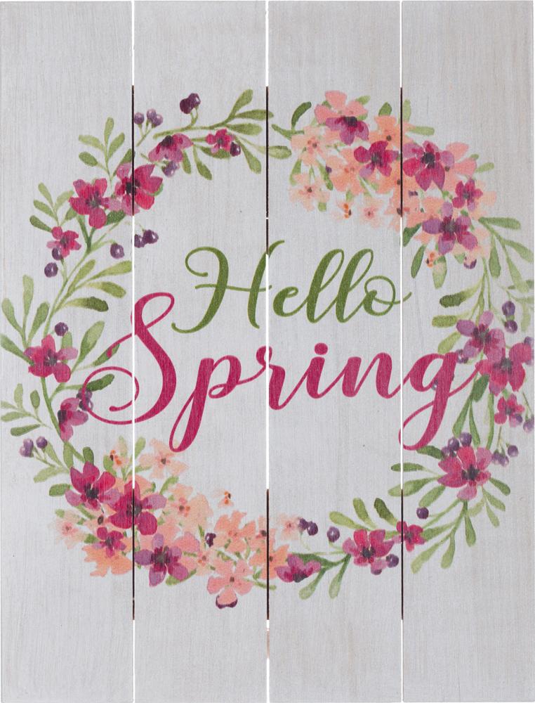 Hello Spring Rustic Pallet Wall Art – 16x20