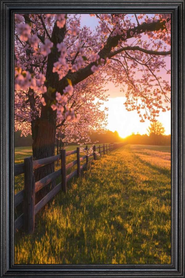 Cherry Blossom Morning Framed Wall Art