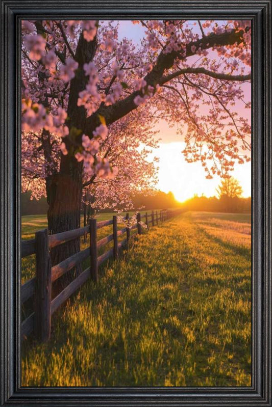 Cherry Blossom Morning Framed Wall Art