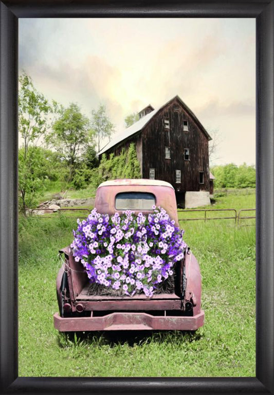 Petunia Truck Framed Wall Art