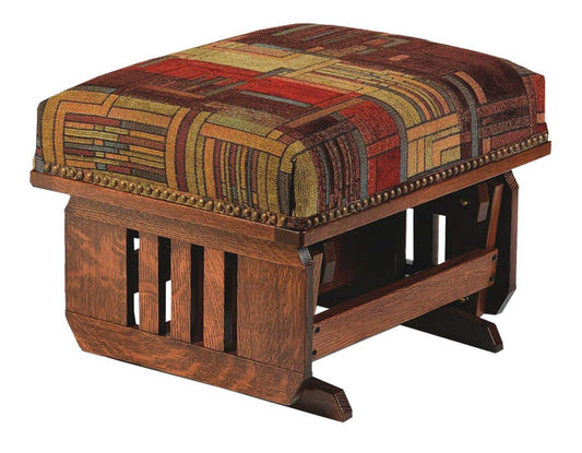 Mission Gliding Ottoman with Slat Sides