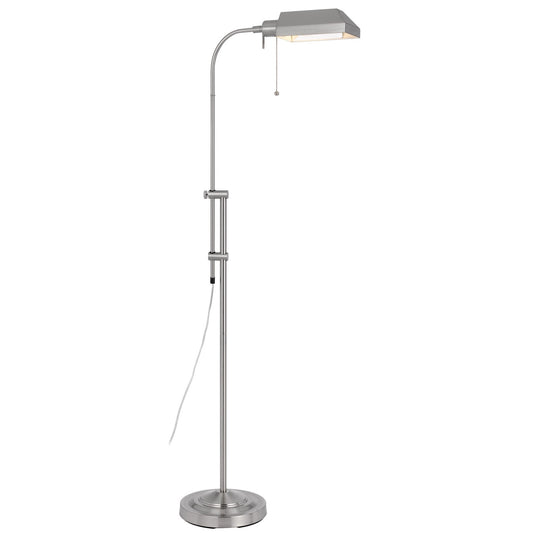 Pharmacy Floor Lamp, Brushed steel, Adjustable Height