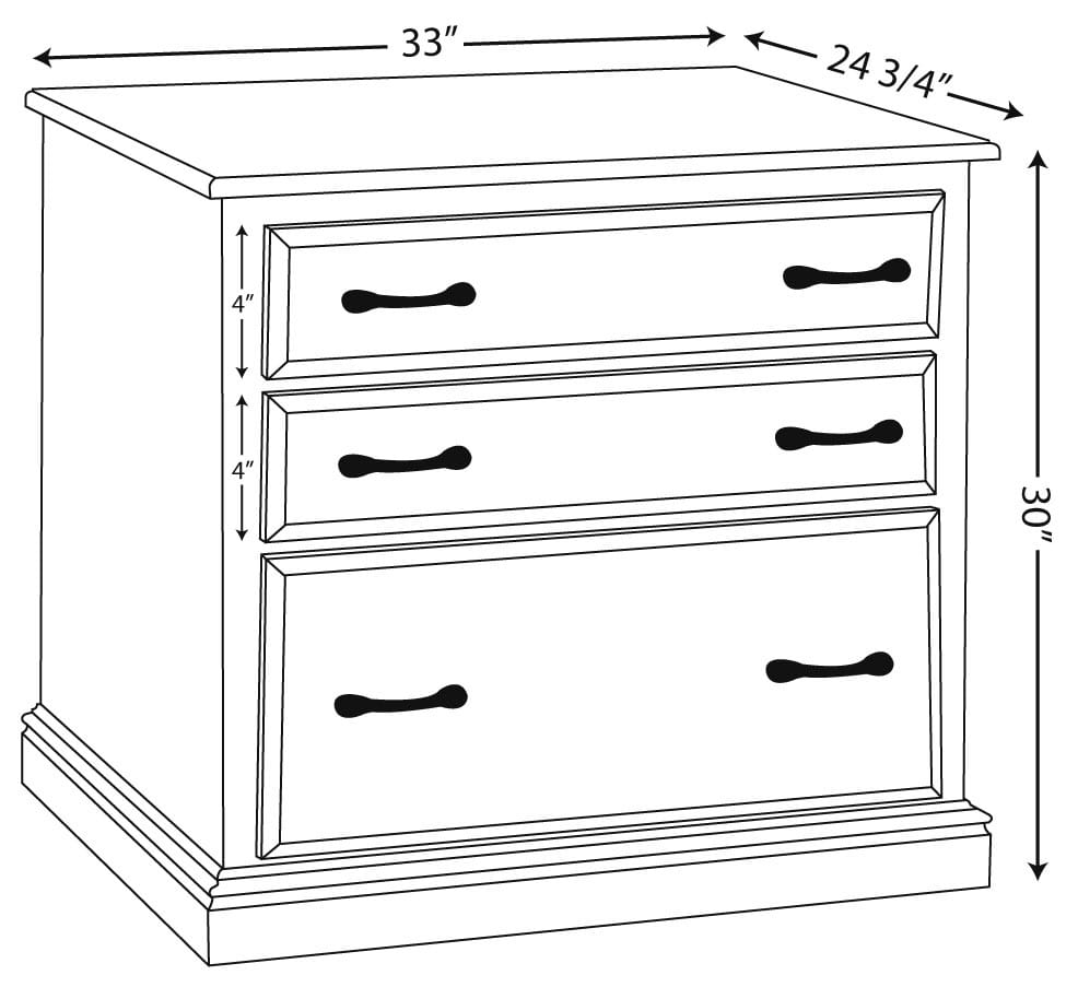 Harrington Media Storage Cabinet with File Drawer