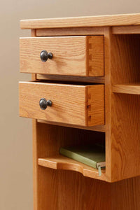 Eshton Single Pedestal Desk with Hutch