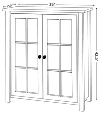 Eshton Bookcase with Glass Doors