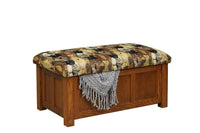Paneled Mission Storage Ottoman