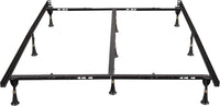 Heavy-Duty Adjustable Steel Bed Frame – 9-Leg Support, Center Rail, Tool-Free Assembly, Fits All Sizes
