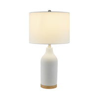 Myrna Two-Tone Ceramic Table Lamp with White Linen Shade