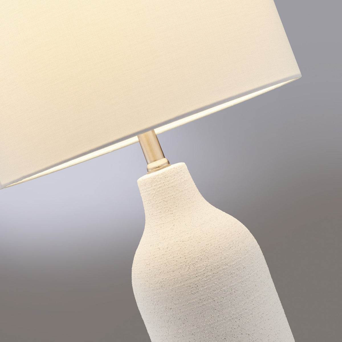 Myrna Two-Tone Ceramic Table Lamp with White Linen Shade