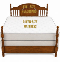 Full to Queen Hook In Bed Rail Conversion Frame