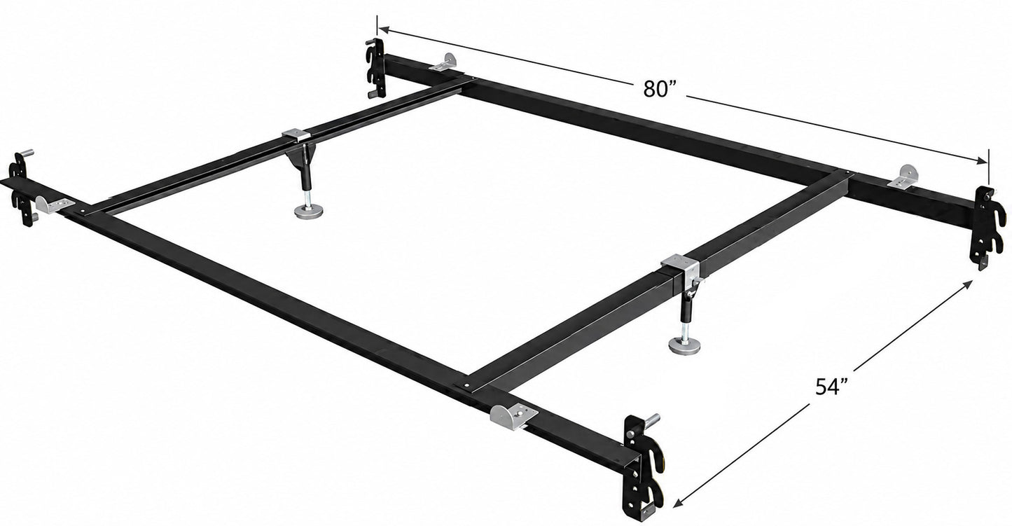 Full to Queen Hook In Bed Rail Conversion Frame
