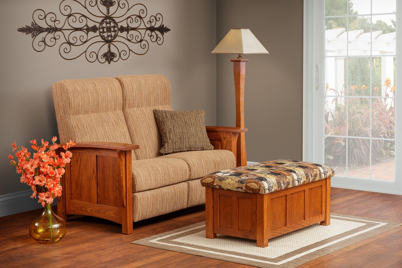 Paneled Mission Reclining Loveseat