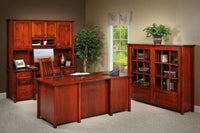 Shelton Double Pedestal Desk w/Hutch