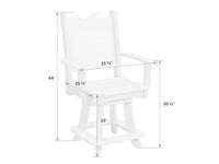 Wave Counter Swivel Arm Chair