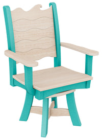 Wave Dining Swivel Arm Chair