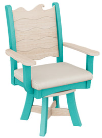 Wave Dining Swivel Arm Chair