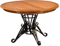 Iron Base Single Pedestal Table