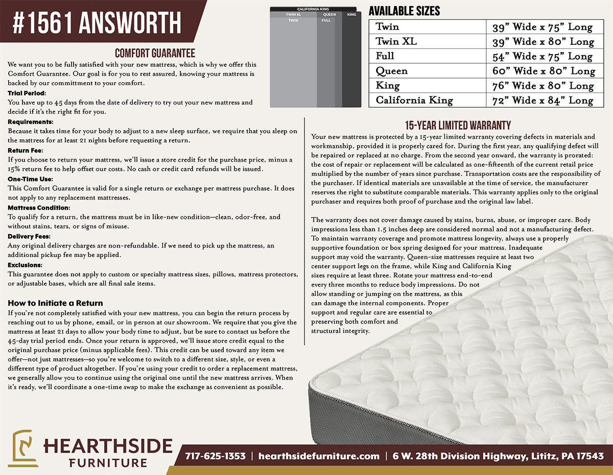 Answorth Latex Mattress