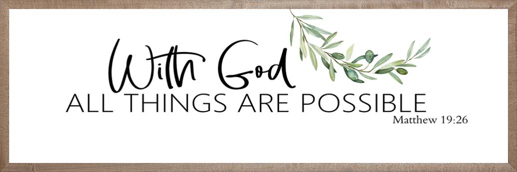With God Farmhouse Wall Art