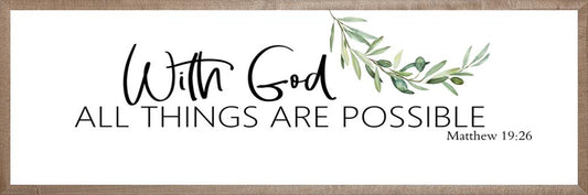 With God Farmhouse Wall Art