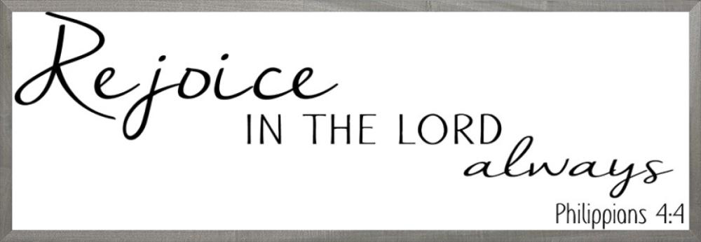 Rejoice in the Lord Always Scripture Wall Art – Philippians 4:4