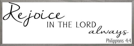 Rejoice in the Lord Always Scripture Wall Art – Philippians 4:4