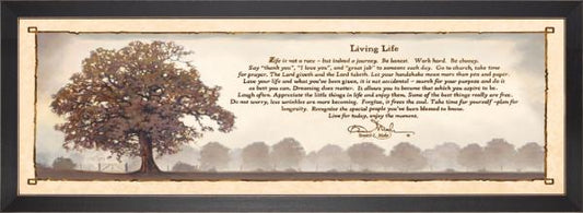 Living Life Inspirational Wall Art