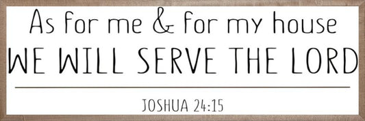As for Me and My House Wall Art – Joshua 24:15
