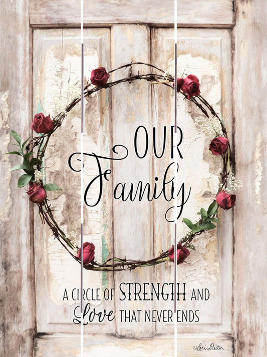 Our Family Rustic Pallet Wall Art – 16x20