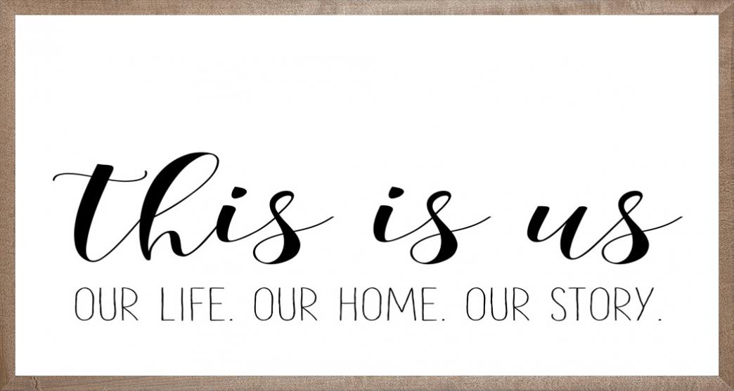 This Is Us Framed Print – 16x30 Farmhouse Style Wall Art