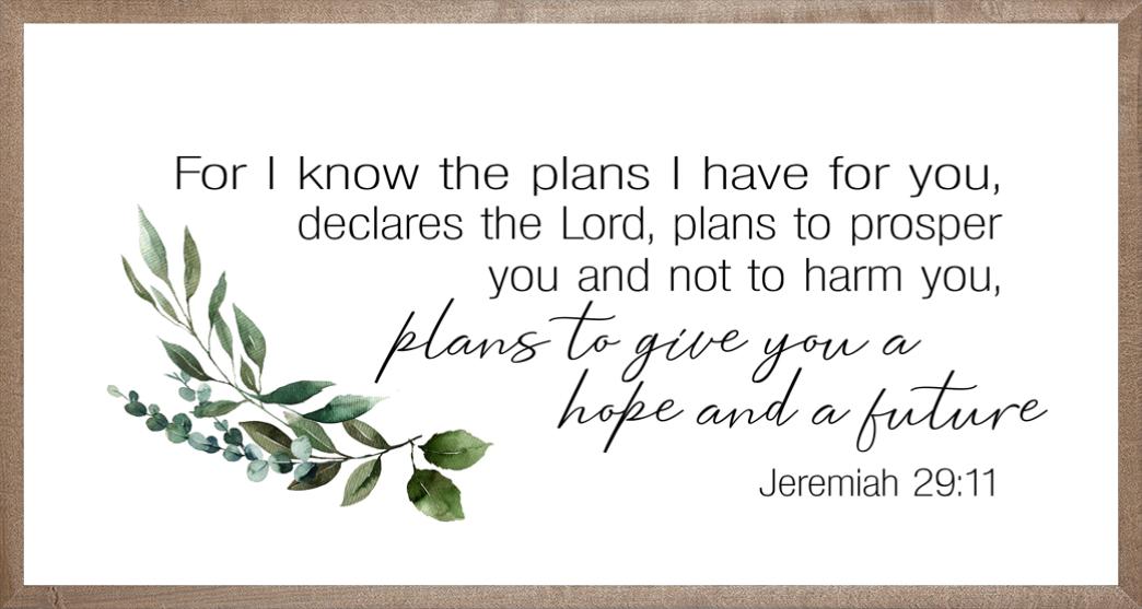 Plans I Have For You - Jeremiah 29:11 Scripture Wall Art