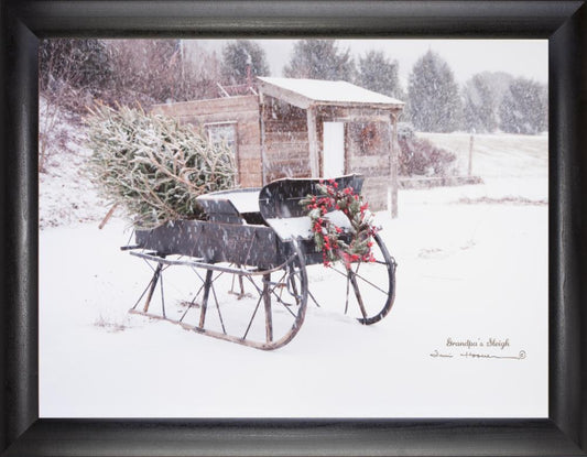 Grandpa’s Sleigh Winter Wall Art